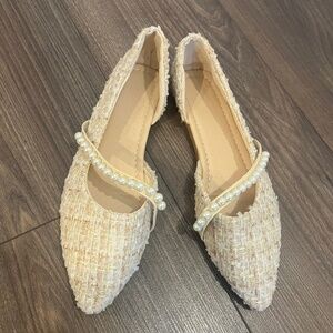 Size 8 Pearl Detail Bridal Shoes